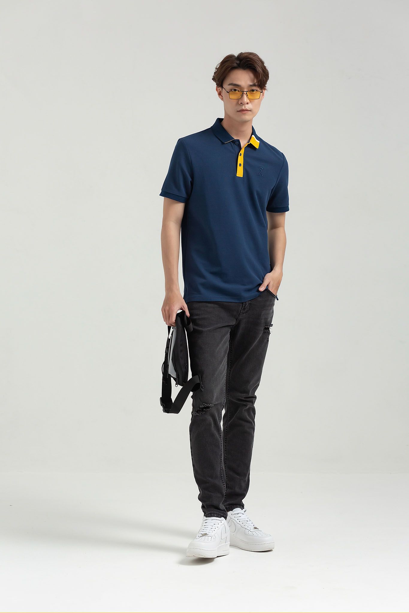 Áo Polo Nam Pique Regular Fit Phối Trụ Bo Kiểu MPO 1023 -