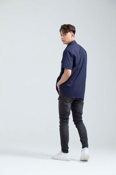 Áo Sơ Mi Nam Ngắn Tay Túi Đắp MSH 1012
