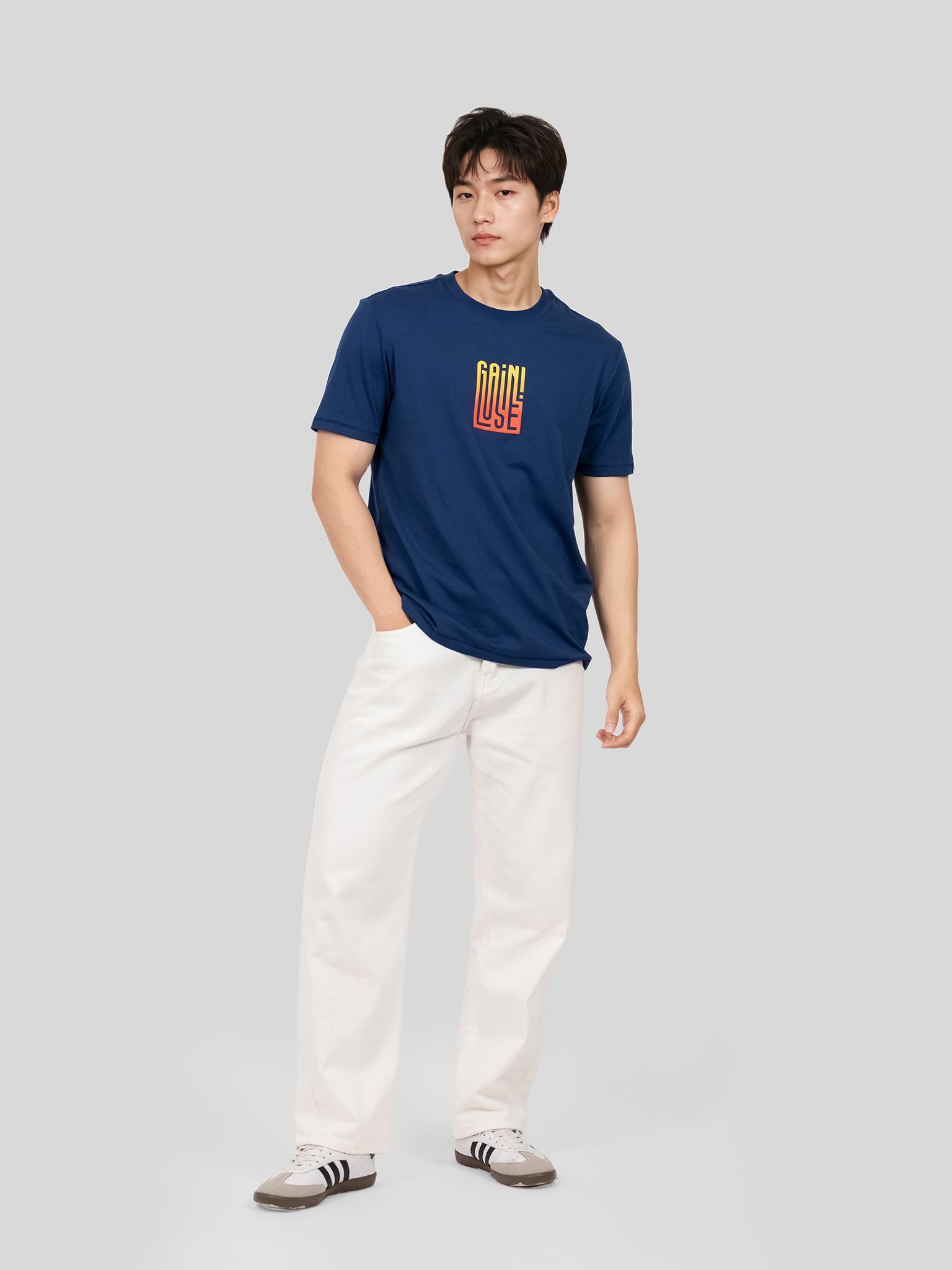 Áo Thun Nam Regular Typo Gain - Lose MTS 1435