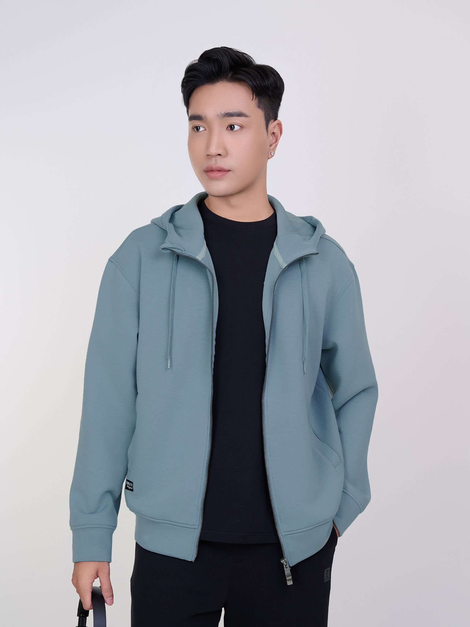 Áo Khoác Nam Thun Airlayer Double Zip Original Logo MOK 1059