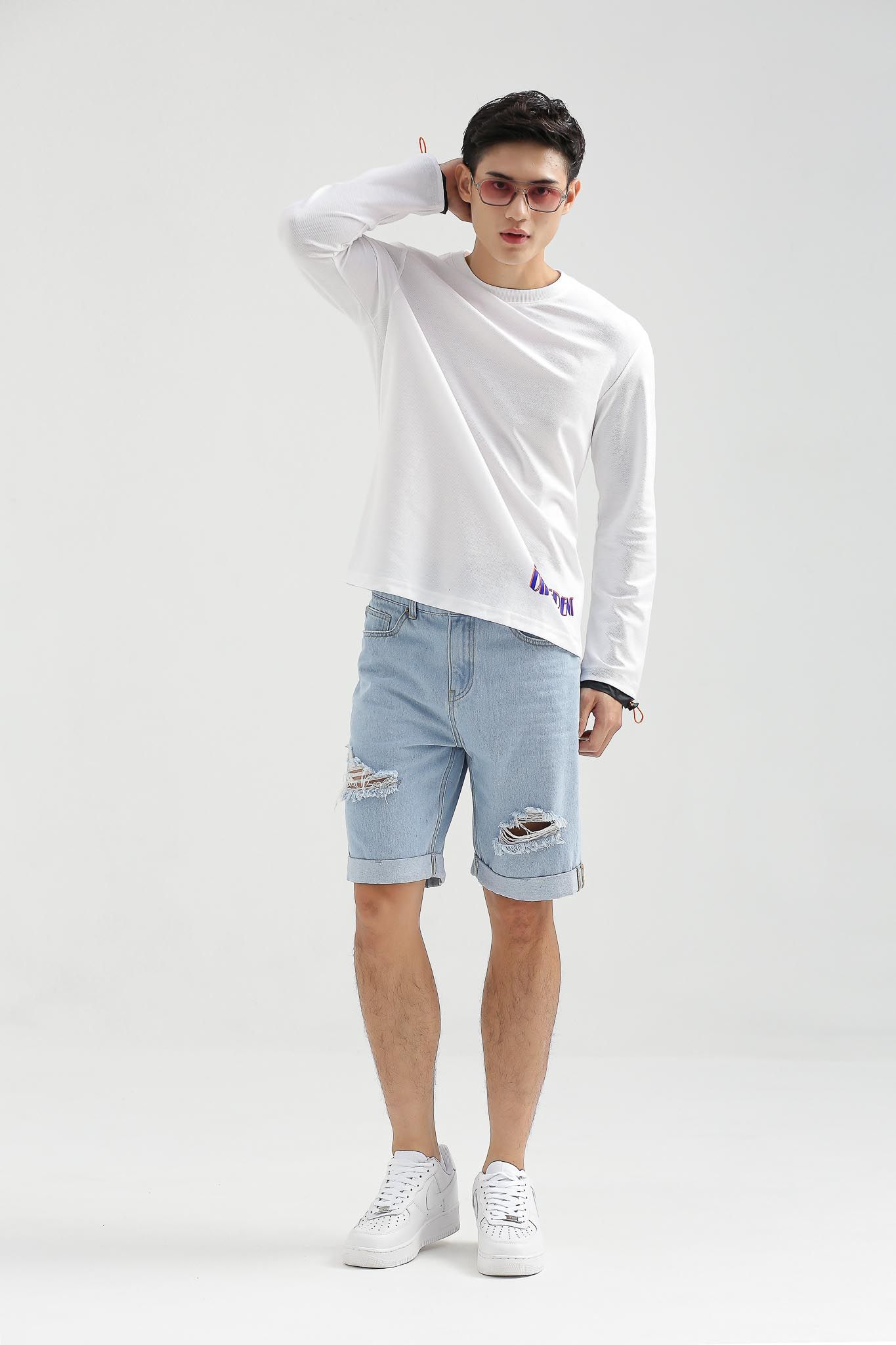 Quần Short Jeans Nam Slim Fit Rách MSR 1021 -