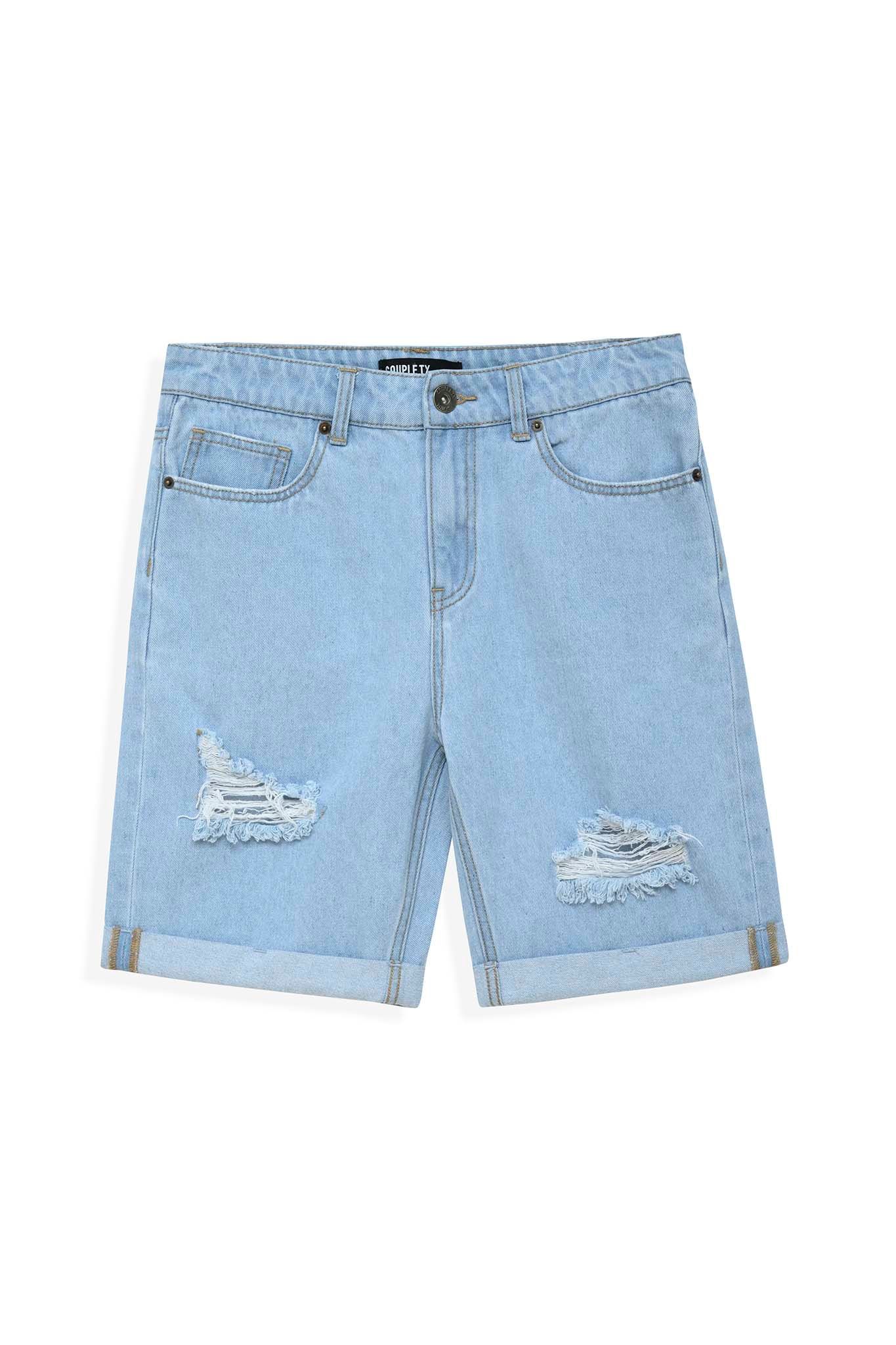 Quần Short Jeans Nam Slim Fit Rách MSR 1021 -