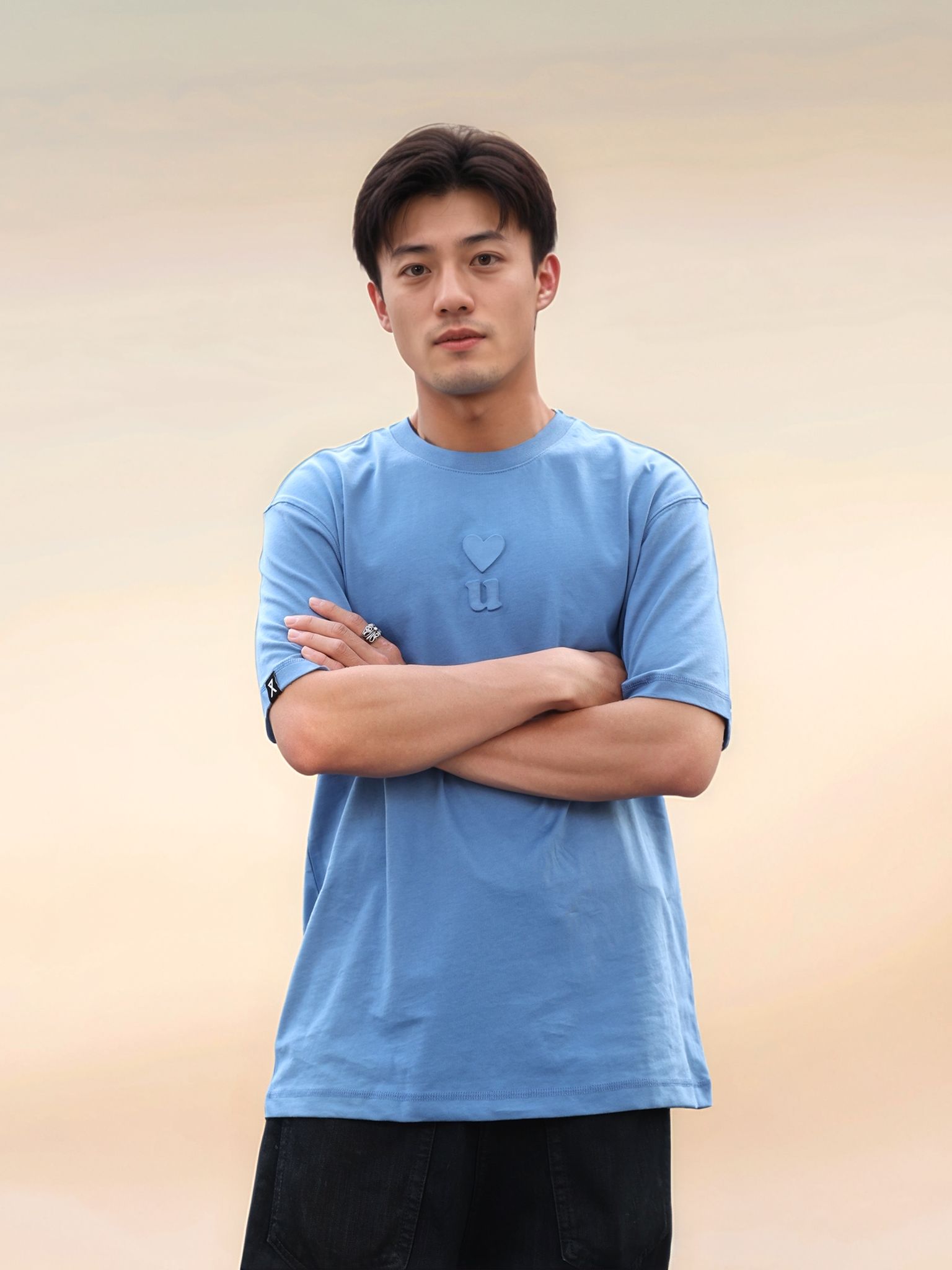 Áo Thun Nam Relax Dập Nổi Icon Love You MTS 1419