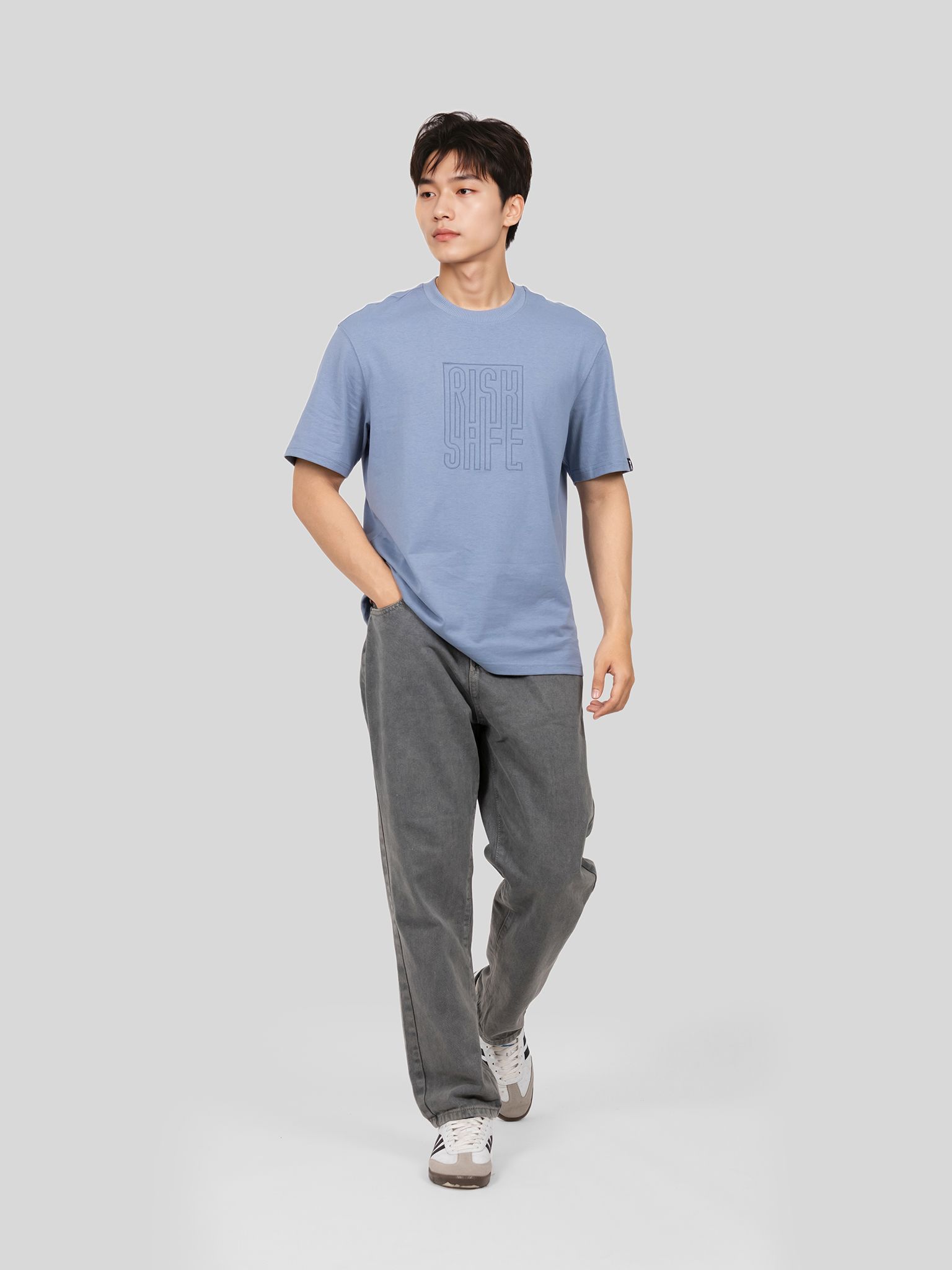 Áo Thun Nam Relax Typo Risk - Safe MTS 1436
