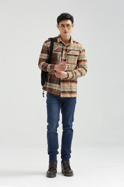Áo Sơ Mi Nam Flannel Caro Phối MSH 1015
