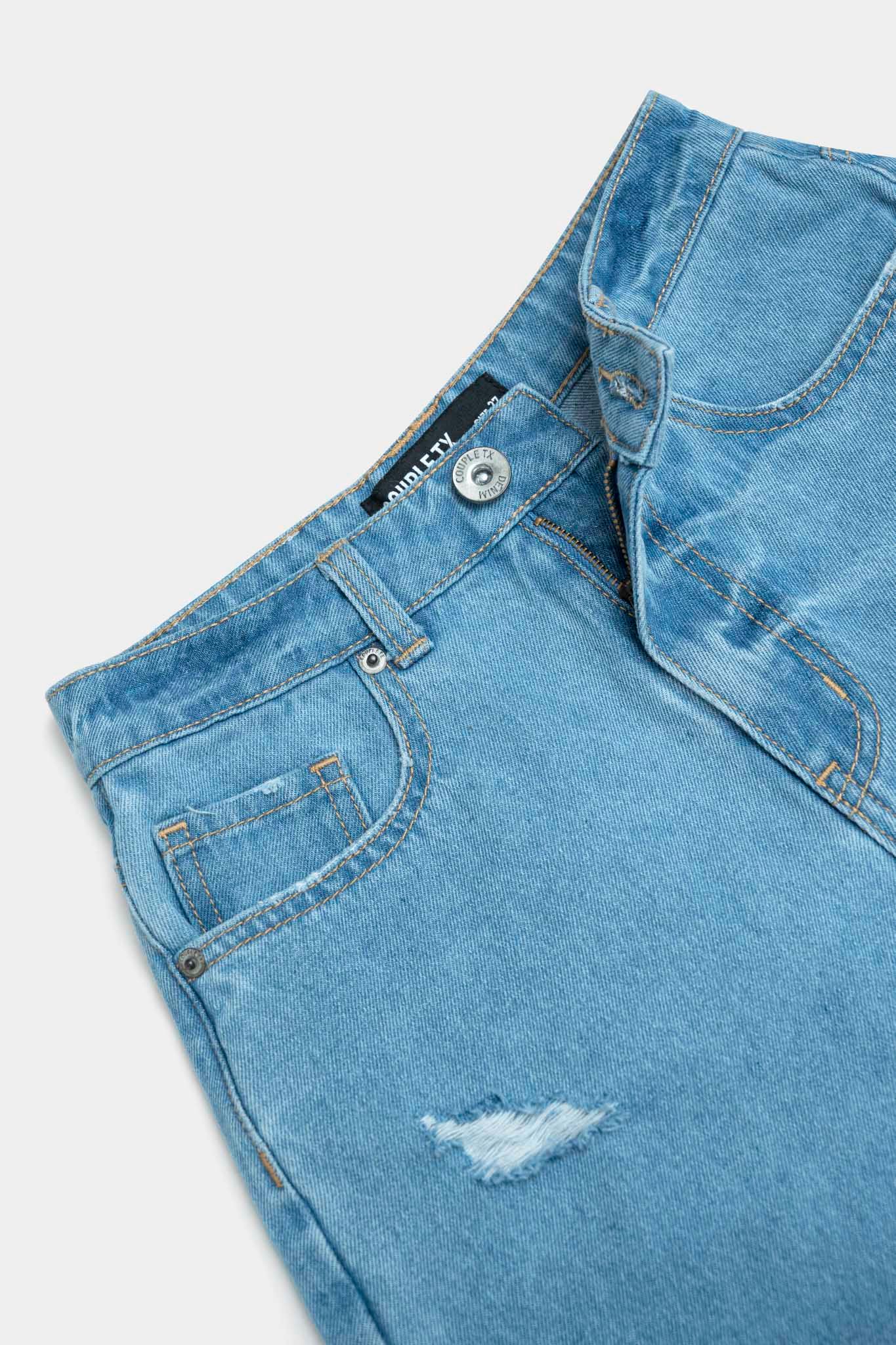 Quần Short Jeans Nữ Loose Fit Wash Rách WSR 2019 -