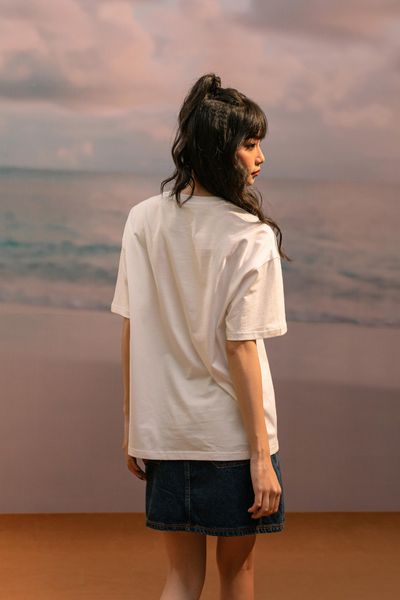 Áo Thun Nữ In Graphic Logo X Chuyển Màu WTS 2147