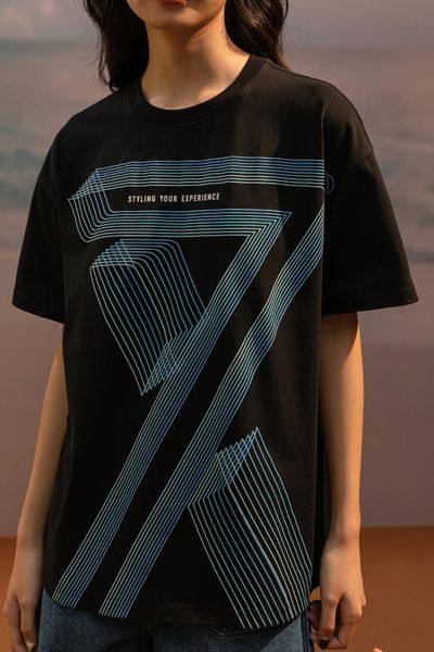 Áo Thun Nữ In Graphic Logo X Chuyển Màu WTS 2147