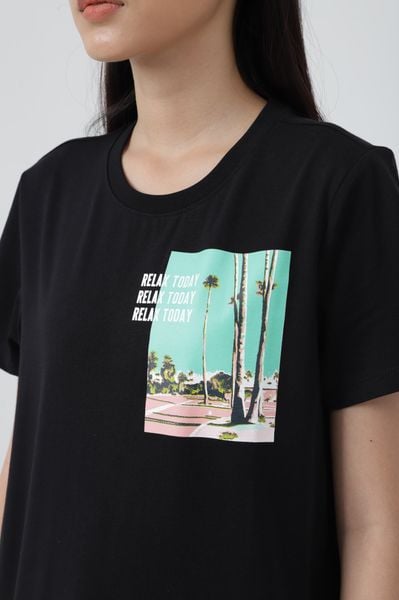 Áo thun Nữ Typo & graphic happy today WTS 2144