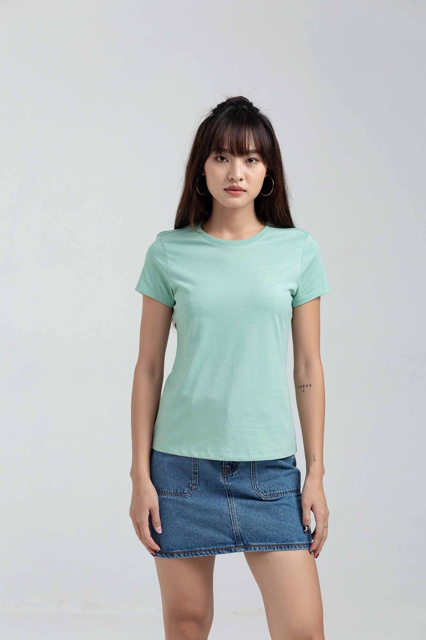 Áo Thun Slim Fit Cổ Tròn In Logo X WTS 2175 -