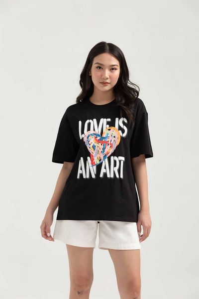 Áo Thun Nữ Relax Fix In Graphics Love Is An Art WTS 2239