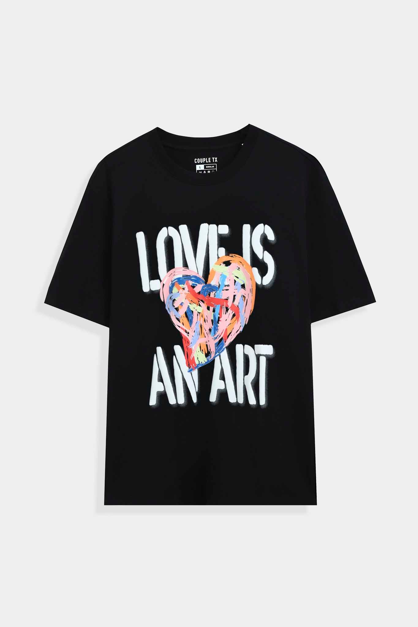 Áo Thun Nữ Relax Fix In Graphics Love Is An Art WTS 2239 -