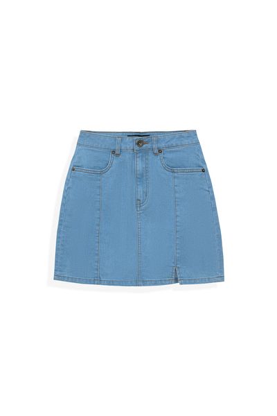 Váy Nữ Jeans Mini Xẻ Lai WSK 2015