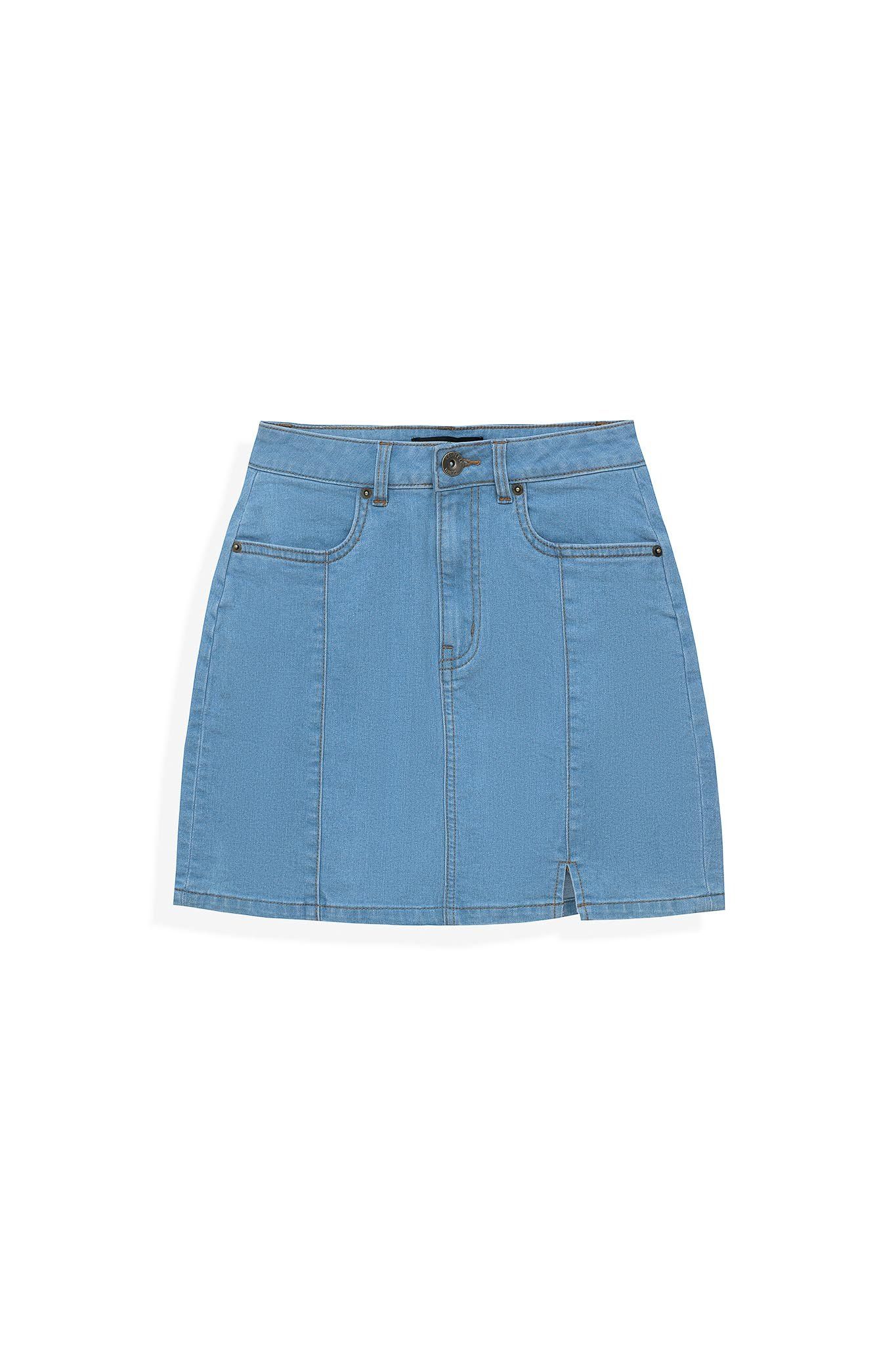Váy Nữ Jeans Mini Xẻ Lai WSK 2015 -