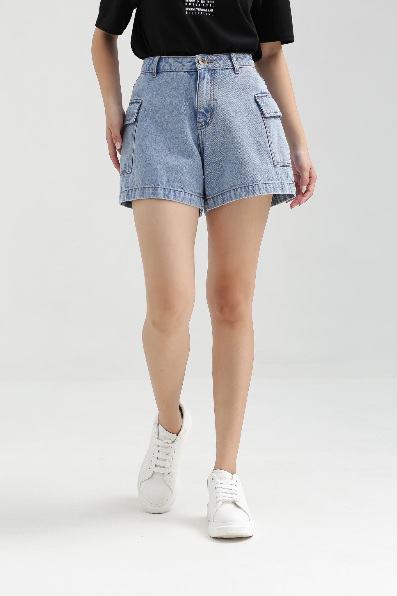 Quần Short Jeans Nữ Túi Đắp Sườn WSR 2016 -