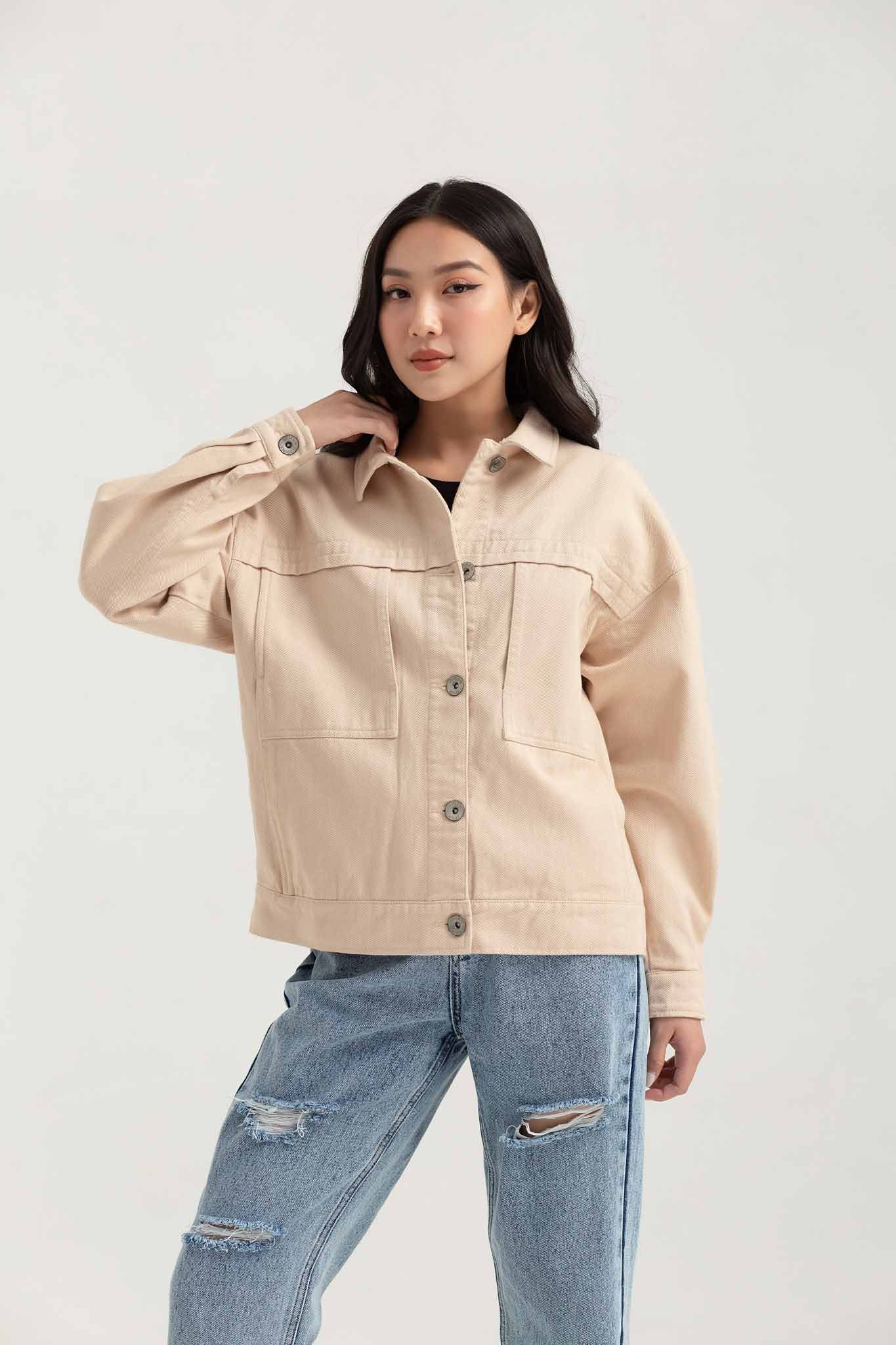 Áo Khoác Nữ Khakis Túi Đắp WOF 2030 -
