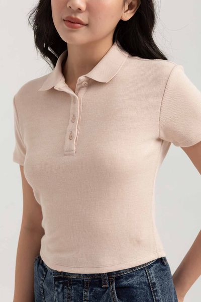 Áo Thun Polo Nữ Kiểu Croptop Ngắn Tay WTS 2237