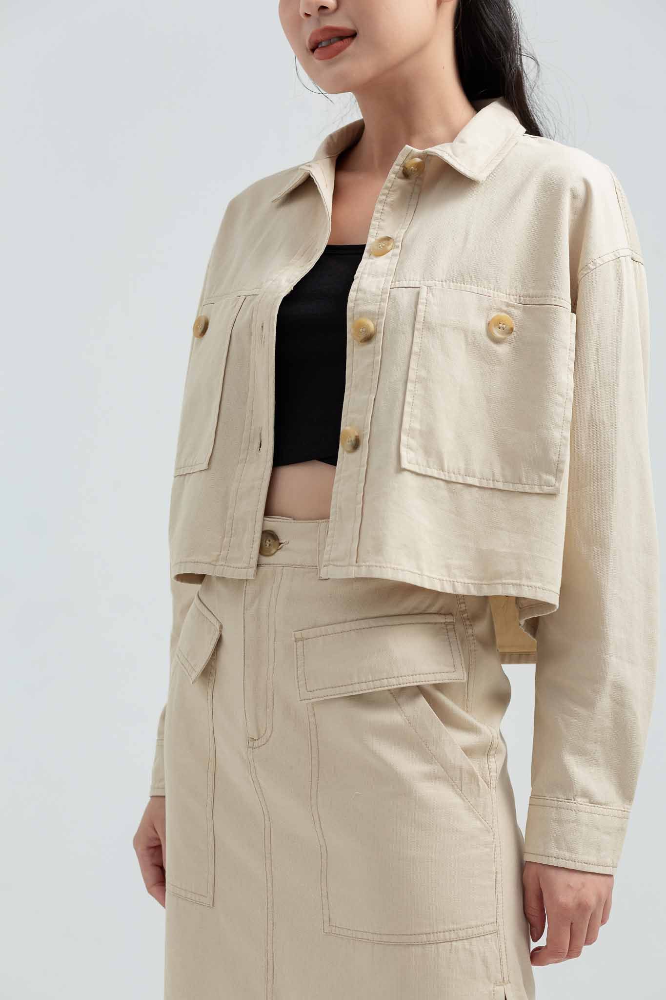 Áo Khoác Croptop Oversize WOF 2009 -
