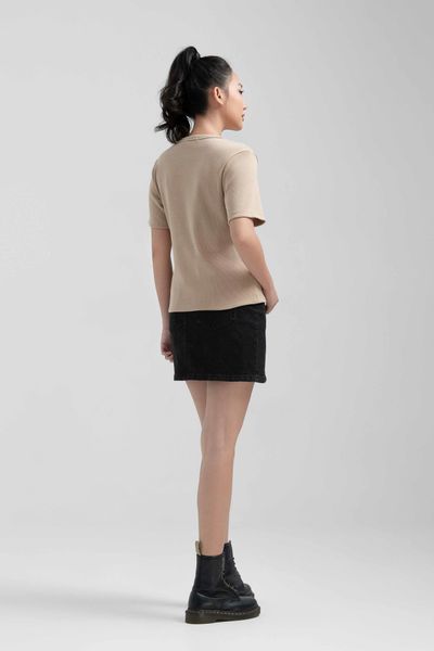 Áo Thun Gân Nữ Slim Fit Tay Lửng WTS 2228