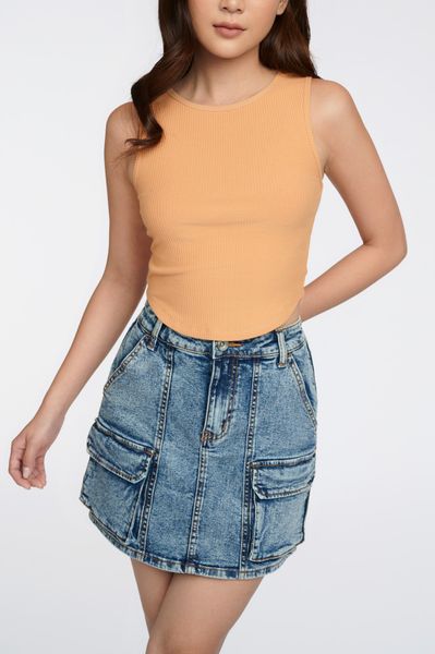 Áo Thun Nữ Tanktop Rib Vạt Bầu WTS 2254