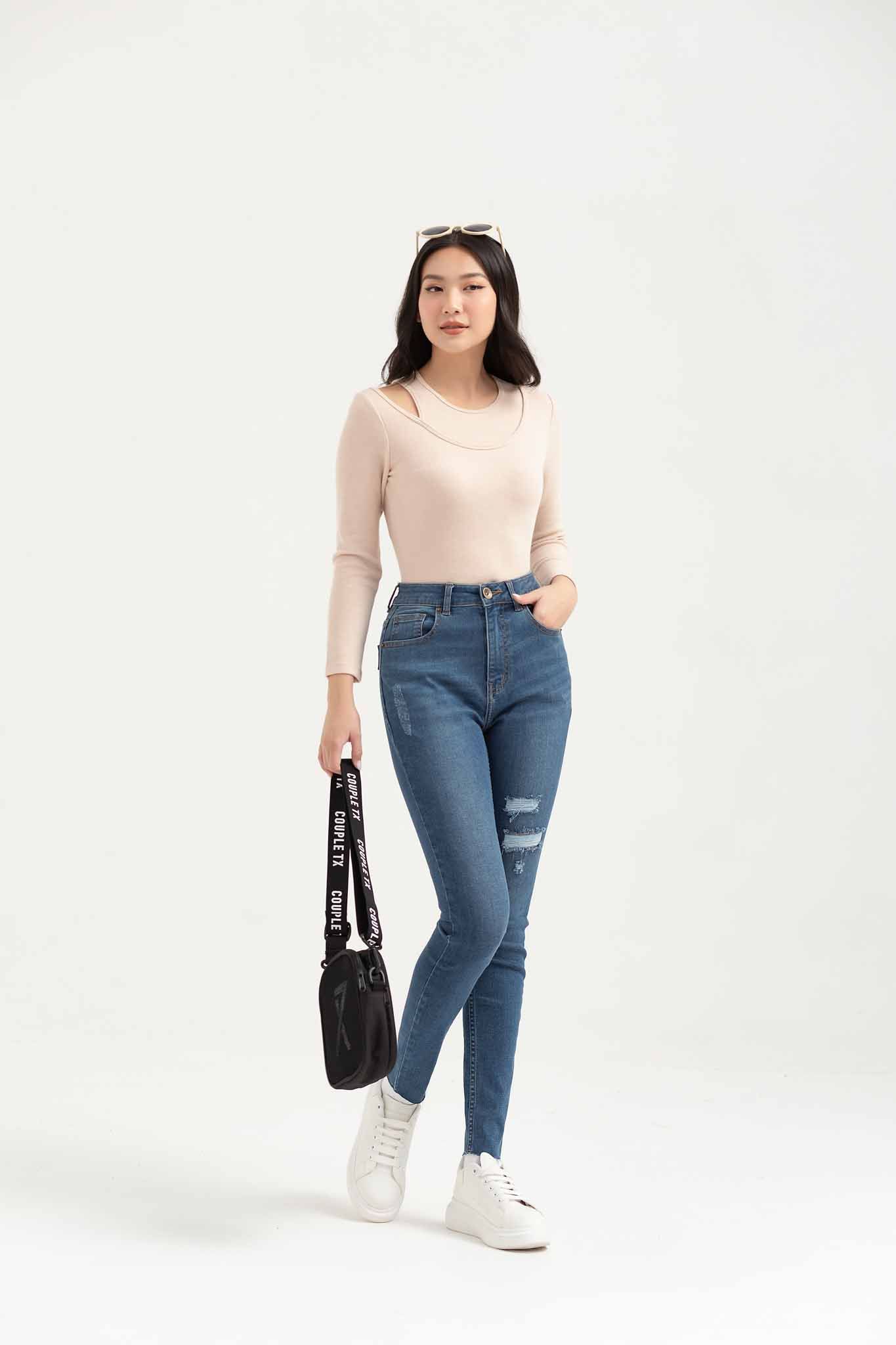 Áo thun Nữ Cutout Tay Dài WTS 2236 -