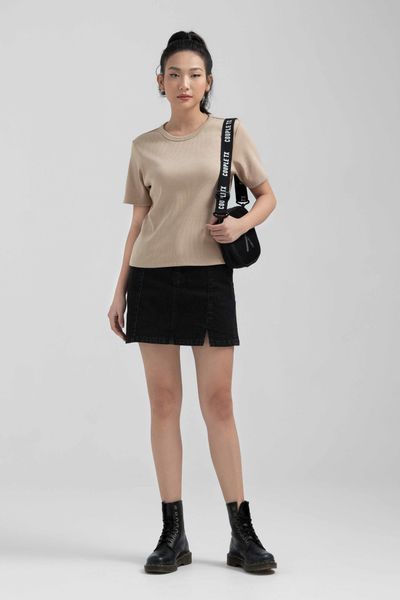 Áo Thun Gân Nữ Slim Fit Tay Lửng WTS 2228