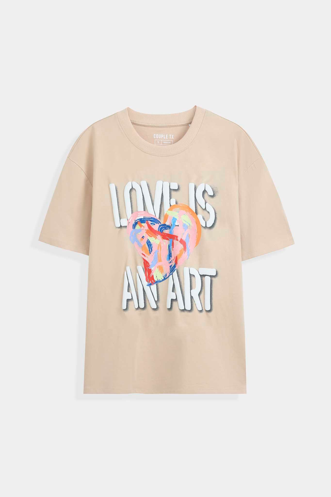 Áo Thun Nữ Relax Fix In Graphics Love Is An Art WTS 2239 -
