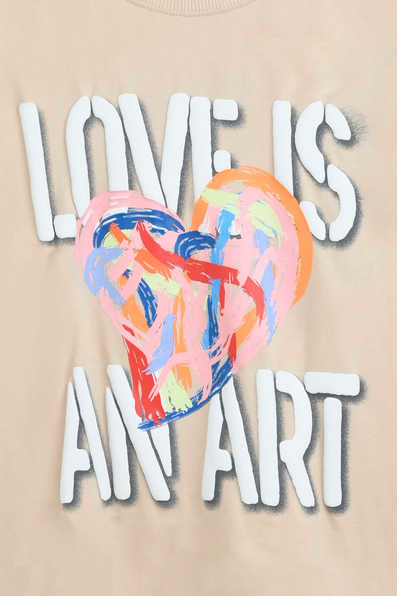 Áo Thun Nữ Relax Fix In Graphics Love Is An Art WTS 2239 -