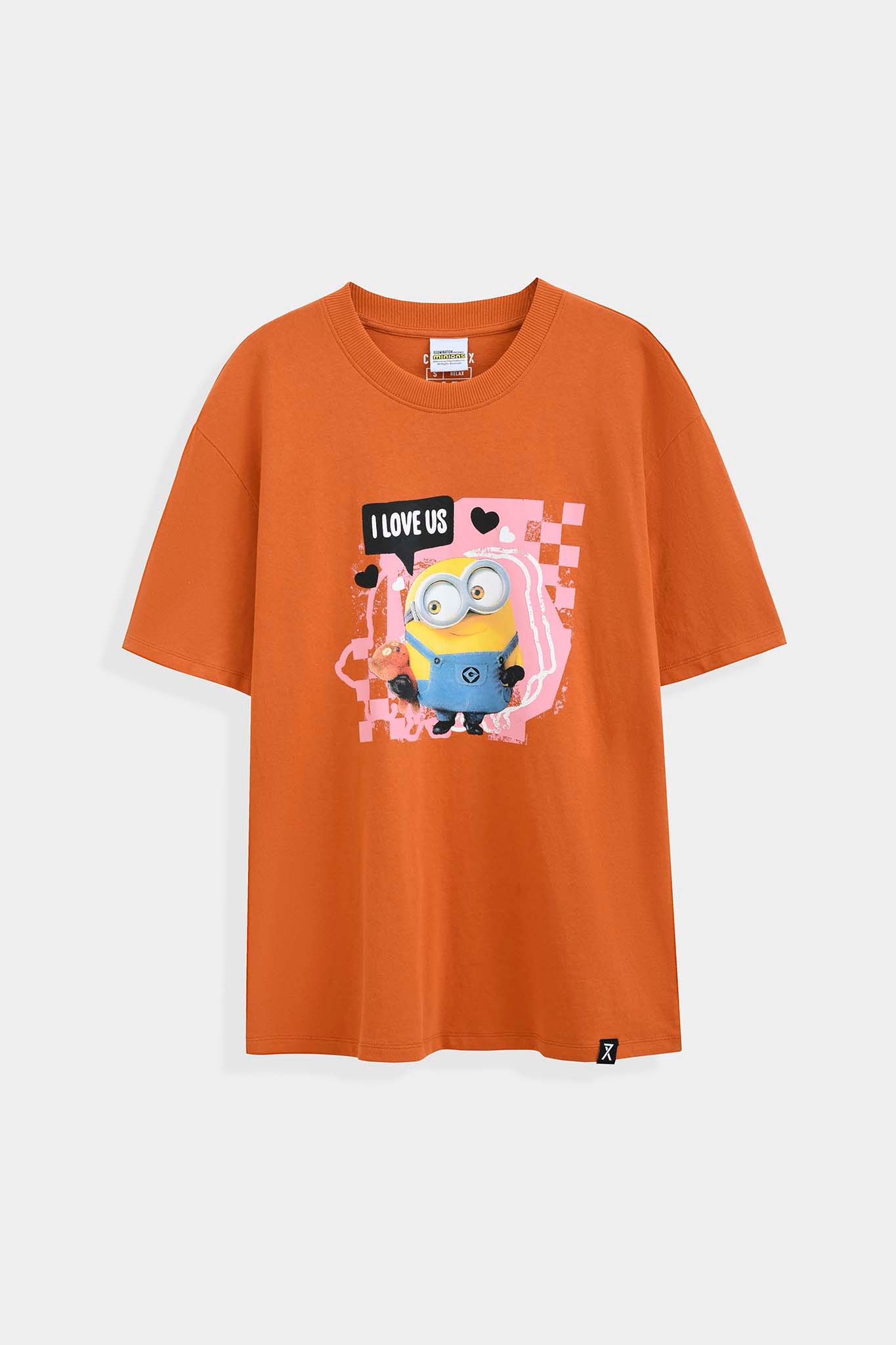 Áo Thun Nữ Relax Fit Minions In I Love Us WTS 2215 -