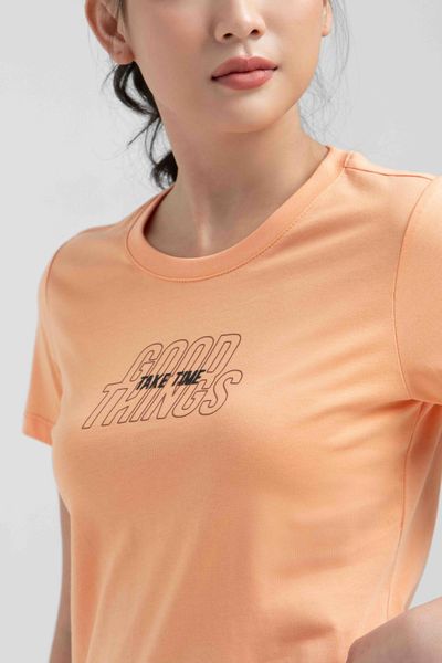 Áo Thun Nữ Slim Fit In Typo Good Things Take Time WTS 2221