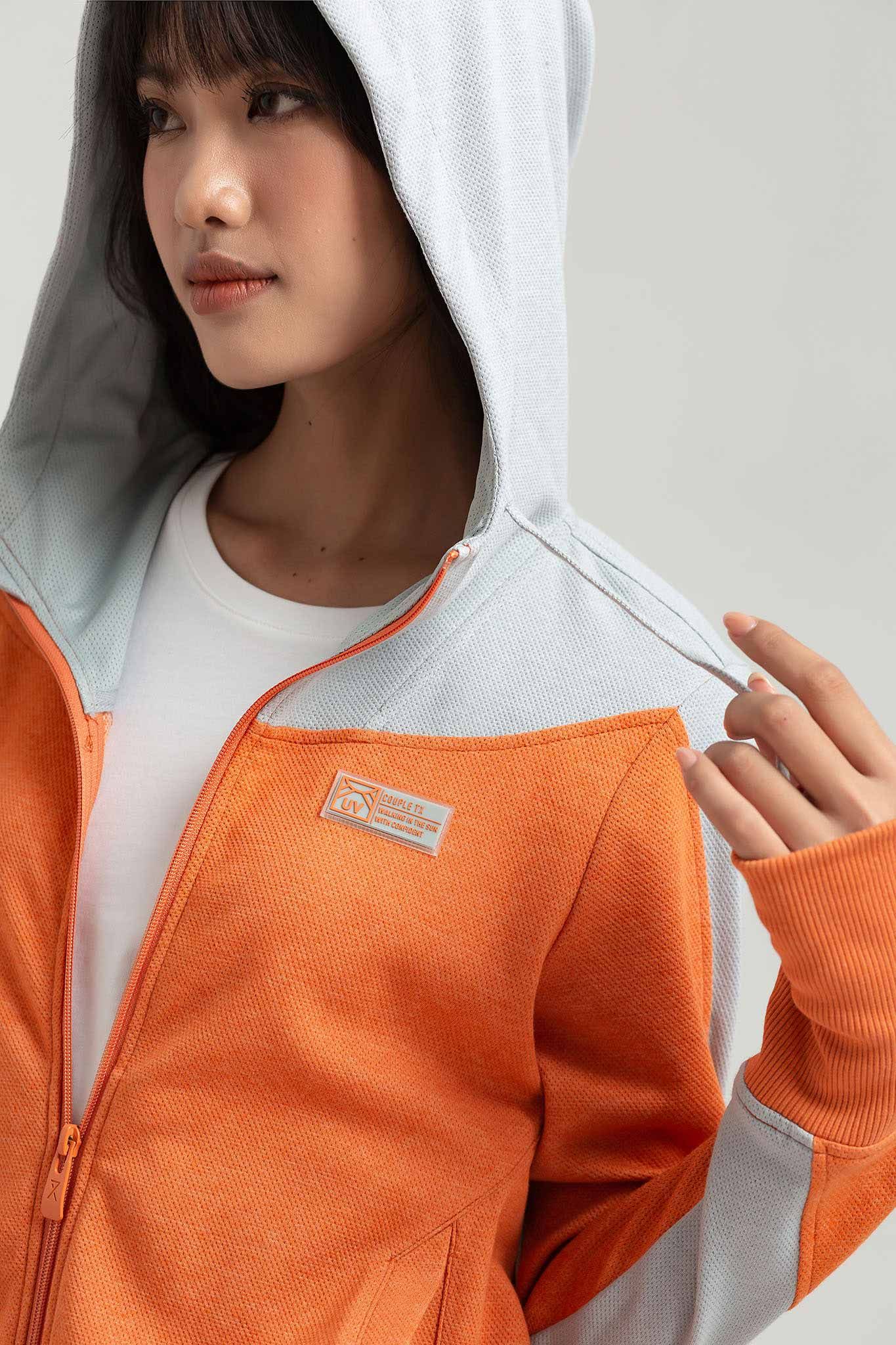 Áo Khoác Nữ Anti UV Vải Đốm Rã Phối Màu WOK 2027 -