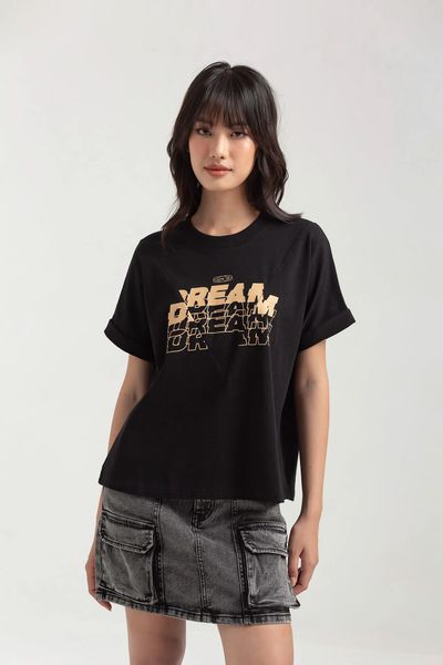 Áo Thun Nữ Kiểu Rã Phối In Love To Dream WTS 2226