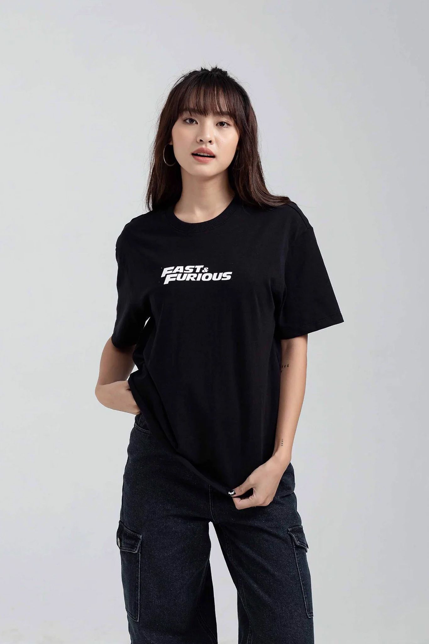 Áo Thun Nữ Relax Fit In Tram Logo FF WTS 2183 -