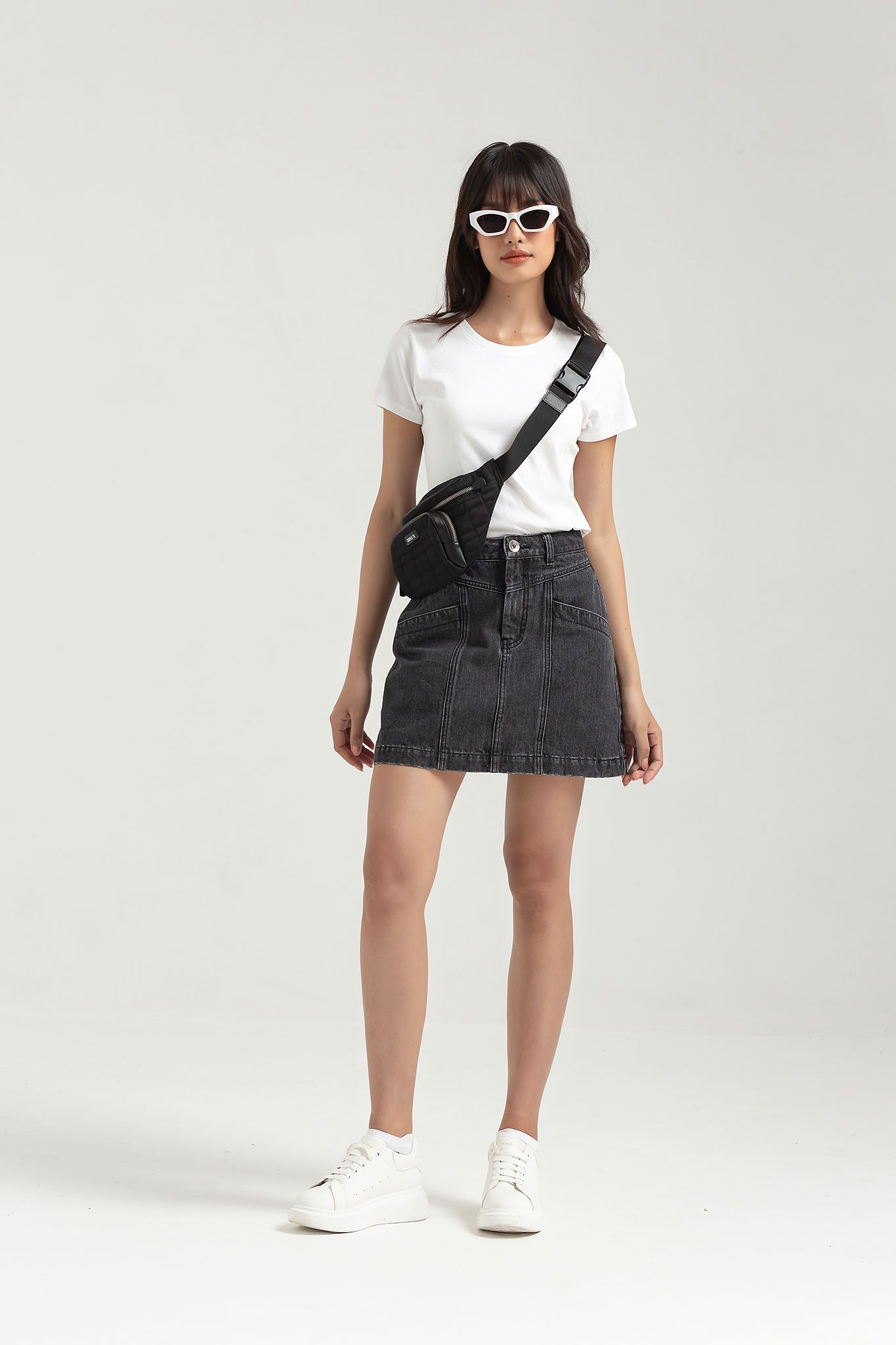 Chân Váy Nữ Mini Jeans Túi Sườn WSK 2019 -