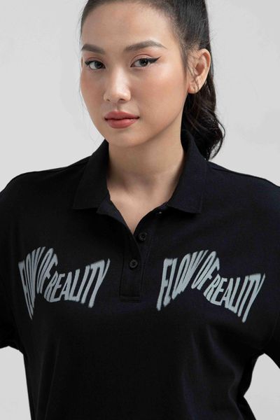 Áo Polo Nữ Jersey Relax Fit In Typo Trước Ngực WPO 2025