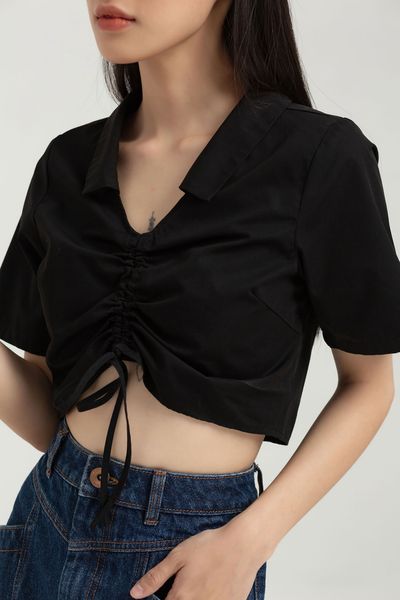 Áo Kiểu Nữ Rút Dây Cổ Sơ Mi WBL 2019