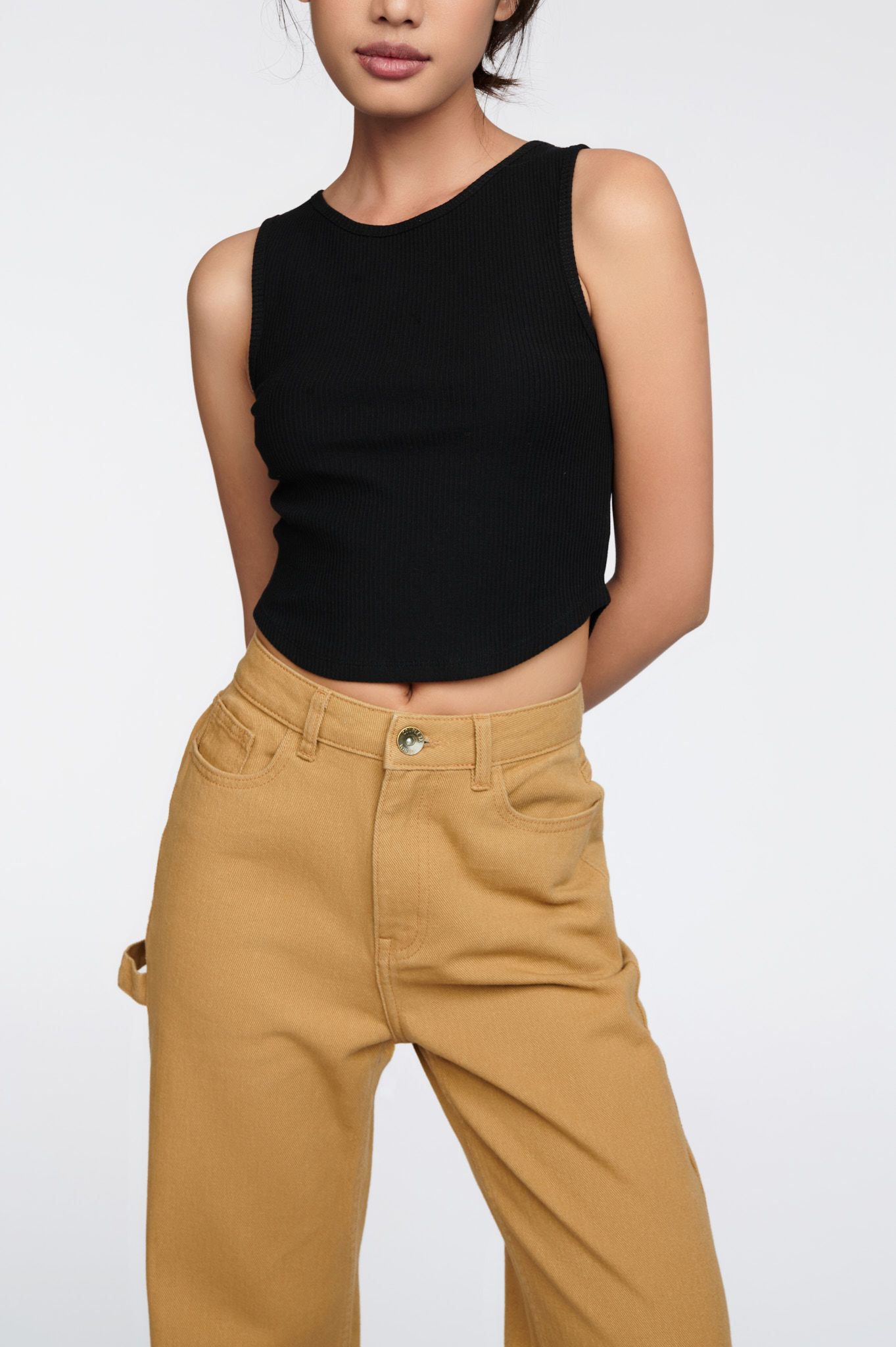 Áo Thun Nữ Tanktop Rib Vạt Bầu WTS 2254 -
