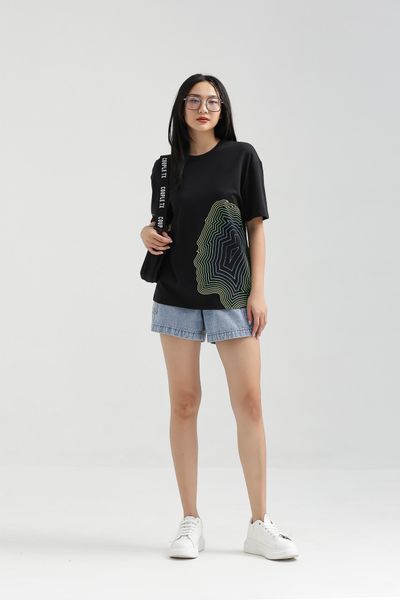 Áo Thun Nữ Relax fit in Graphics Mặt Người WTS 2194