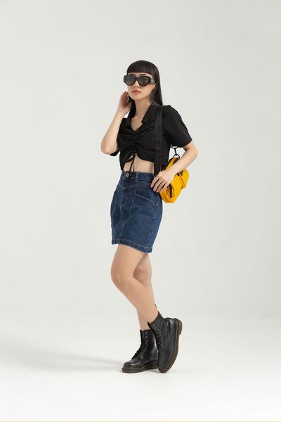 Áo Kiểu Nữ Rút Dây Cổ Sơ Mi WBL 2019