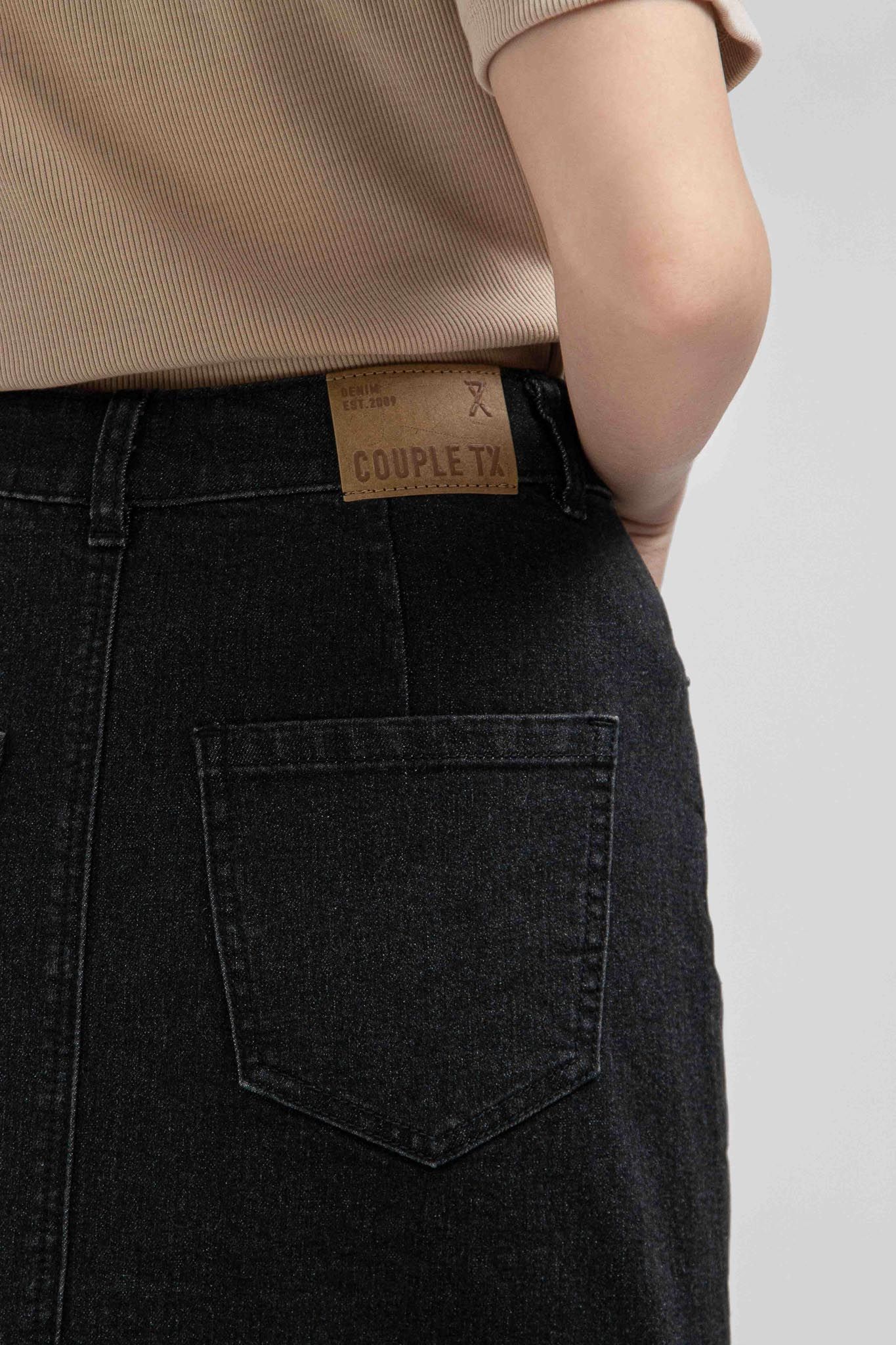 Váy Nữ Jeans Mini Xẻ Lai WSK 2015 -