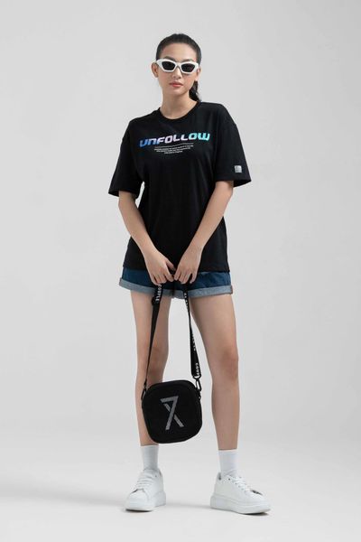 Áo Thun Nữ Relax Fit In Typo Chuyển Màu WTS 2224
