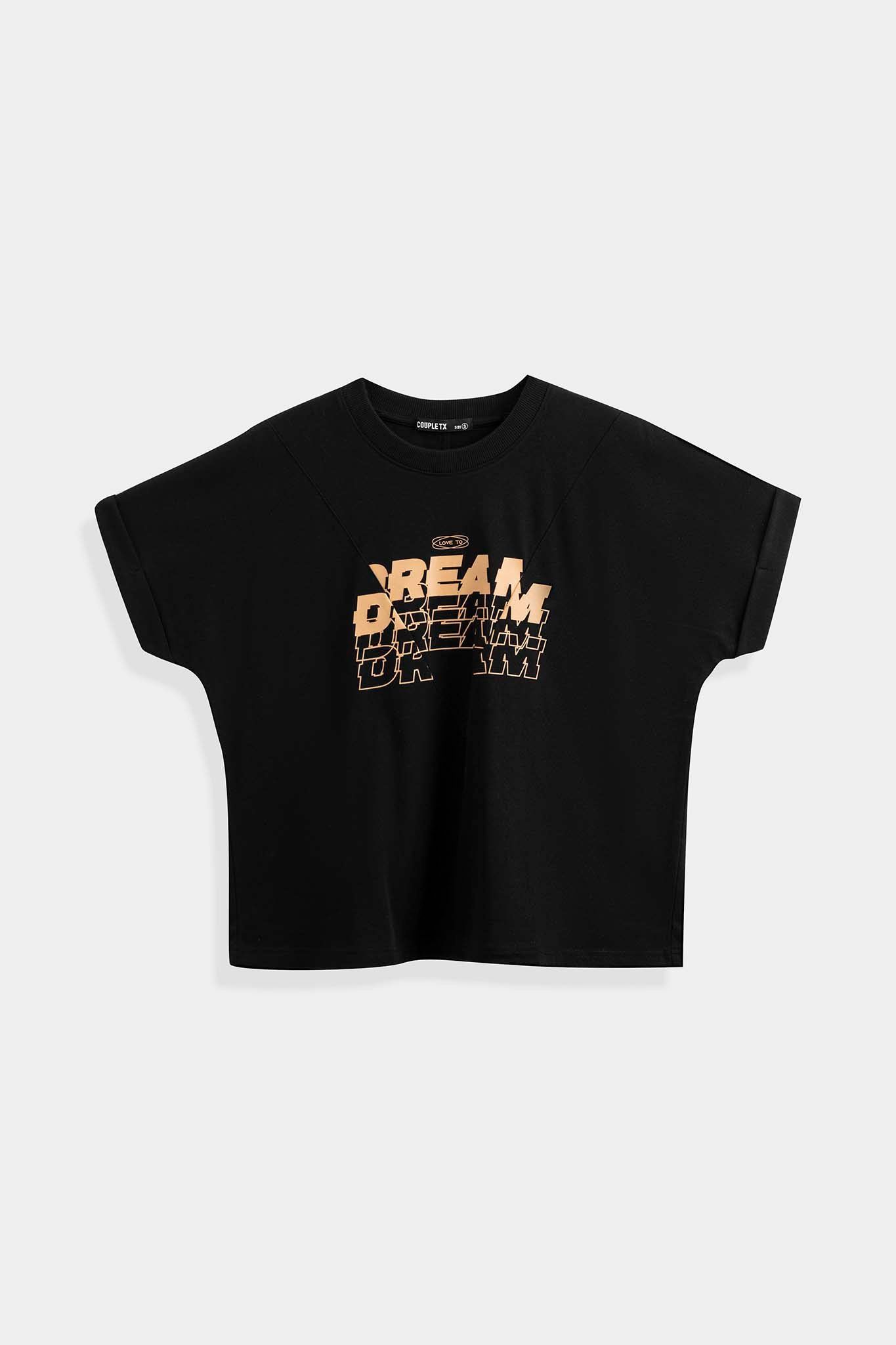 Áo Thun Nữ Kiểu Rã Phối In Love To Dream WTS 2226 -