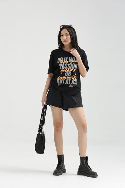 Áo Thun Nữ Relax Fit In Typo Take Your Dreams Seriously WTS 2197