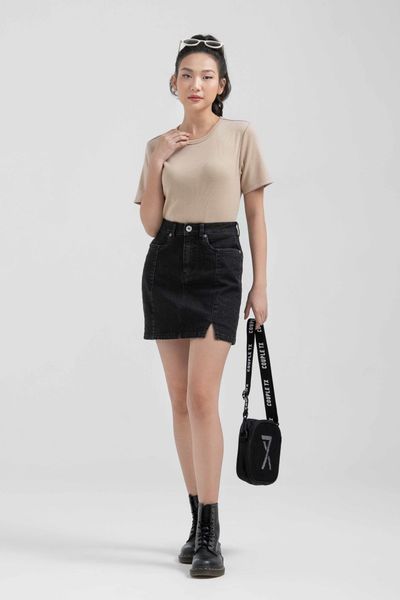 Váy Nữ Jeans Mini Xẻ Lai WSK 2015