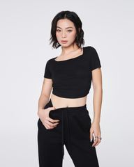 Áo Thun Nữ Croptop Banana Kiểu Nhún Sườn WTS 2267