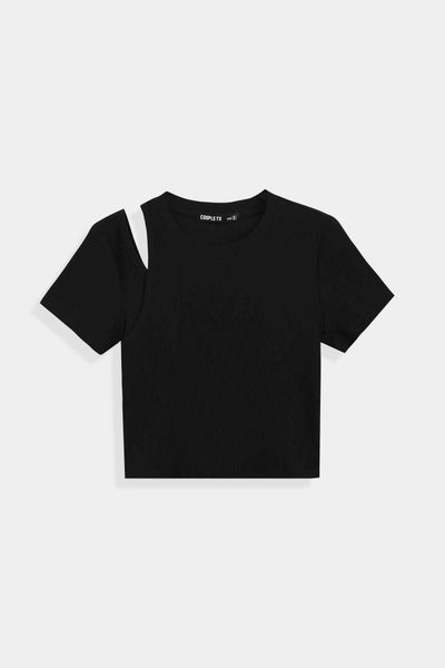 Áo Thun Nữ Gân Croptop Cutout Vai WTS 2227