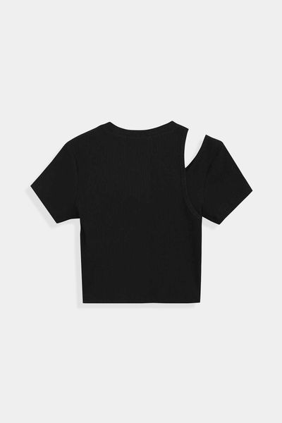 Áo Thun Nữ Gân Croptop Cutout Vai WTS 2227