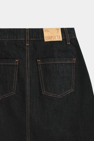 Váy Nữ Midi Jeans Diễu Chỉ Nổi WSK 2020