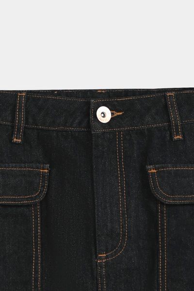 Váy Nữ Midi Jeans Diễu Chỉ Nổi WSK 2020