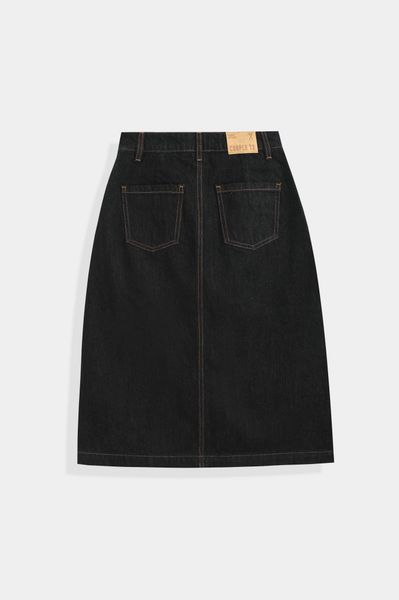 Váy Nữ Midi Jeans Diễu Chỉ Nổi WSK 2020